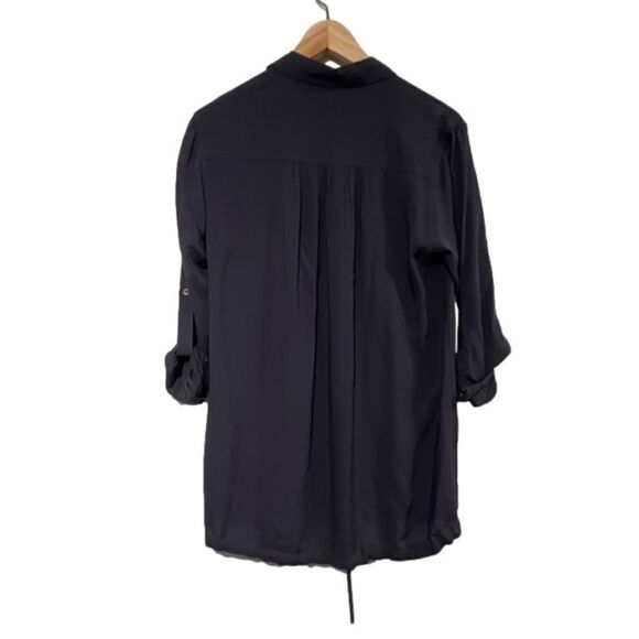 ⚡️Club Monaco 100% rayon roll up sleeve tunic shirt - size XS - Picture 4 of 12